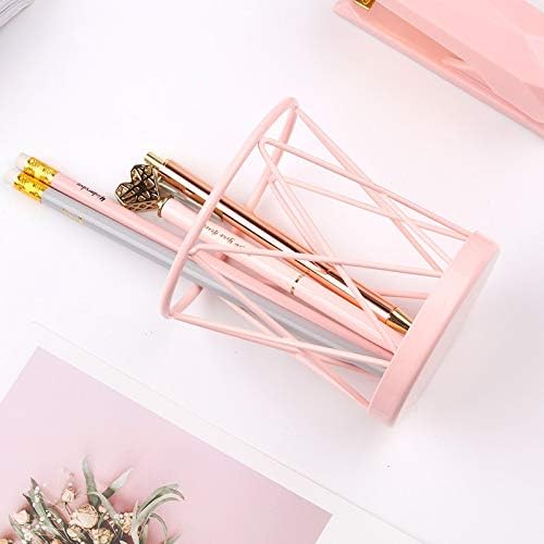 Metal Pen Holder Pencil Cup Office Supplies Mesh Desk Organizer Accessories Girls Business Gift Stationery