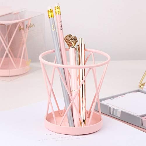 Metal Pen Holder Pencil Cup Office Supplies Mesh Desk Organizer Accessories Girls Business Gift Stationery