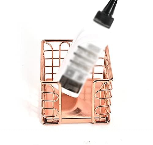 Metal Rose Gold Note Paper Stationery Box Home Office Desktop Storage Rack Pen Holder Stationery Organizer Decoration