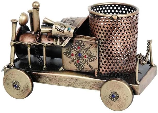 Multipurpose Decorative Metal Train Engine Pen Pencil Stand Holder,Table/Desk Organizer for Home & Office