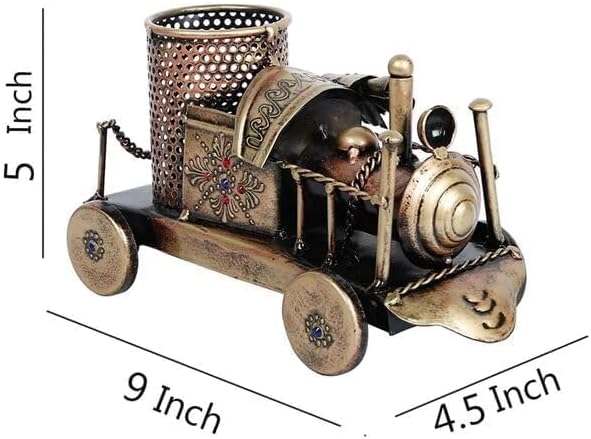 Multipurpose Decorative Metal Train Engine Pen Pencil Stand Holder,Table/Desk Organizer for Home & Office