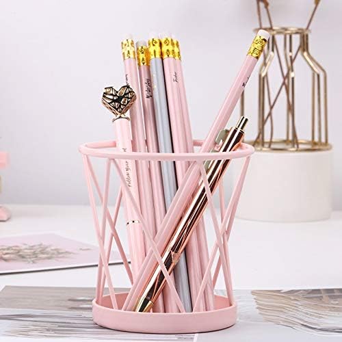 Metal Pen Holder Pencil Cup Office Supplies Mesh Desk Organizer Accessories Girls Business Gift Stationery