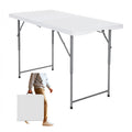 Folding Table 6ft Foldable Table with Built in Handle & Steel Legs / 6FT Heavy Duty Folding Portable,Perfect for Party, Dining Indoor/Outdoor Events, Tailgating & Backyard BBQ, Black