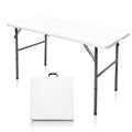 Plastic Folding Table, 5 FT Folding Table, Portable Tables for Dining Parties Card Picnic Camping