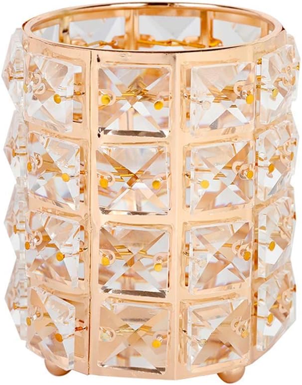 European Style Makeup Brushes Organiser Personality Glass Pencil & Pen Holder Display Metal Art Crafts Office & Home Decor Pen Holder Stand Gift for Friends,a