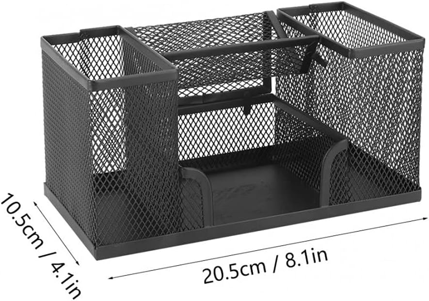 Multi-function Metal Pencil Mesh Stand Combined Pen Holder Desktop Stationery Storage Container Office School