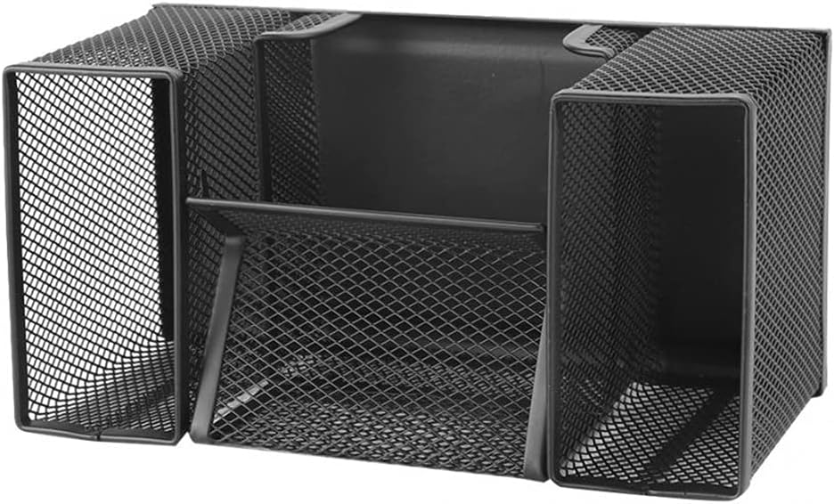Multi-function Metal Pencil Mesh Stand Combined Pen Holder Desktop Stationery Storage Container Office School