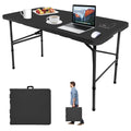 Camp Field 4FT Folding Table, Portable Heavy Duty Rectangular Folding Utility Table Quick Setup Indoor & Outdoor Table for Camping, Picnic, Parties & Events. (White, 4FT)