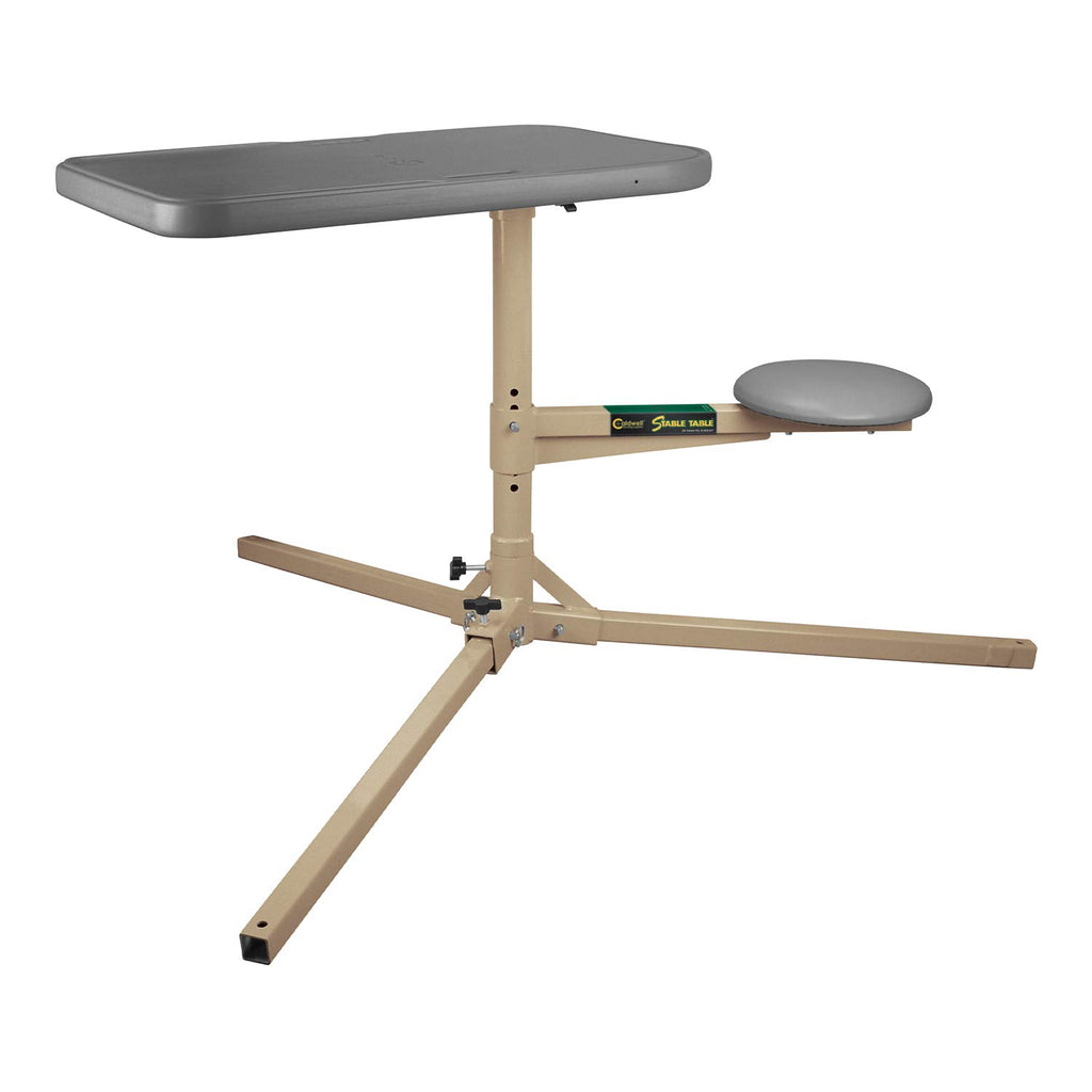 Caldwell Stable Table Lite with Weatherproof Tabletop, Ambidextrous Seat and Fully Collapsible Design for Easy Transport and Outdoor Target Shooting