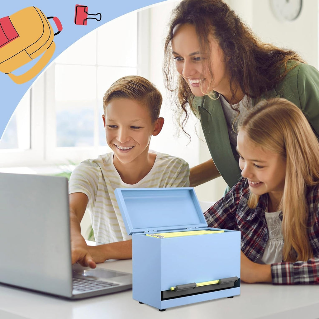 Mifoci Pencil Dispenser Holder for Classroom Pastel Stainless Steel Pencil Holder for up to 200 Pencils Reusable Metal Straw Dispenser for Home Office Restaurant Teachers Supplies Storage(Blue)
