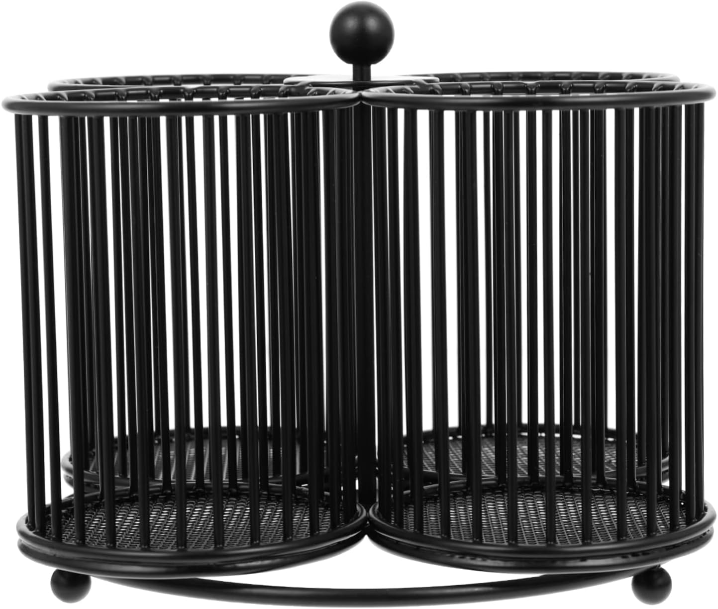 KICHOUSE Rotating Metal Pen Holder for Desk Multi-functional Makeup Organizer Iron Storage for Home Office and School Use