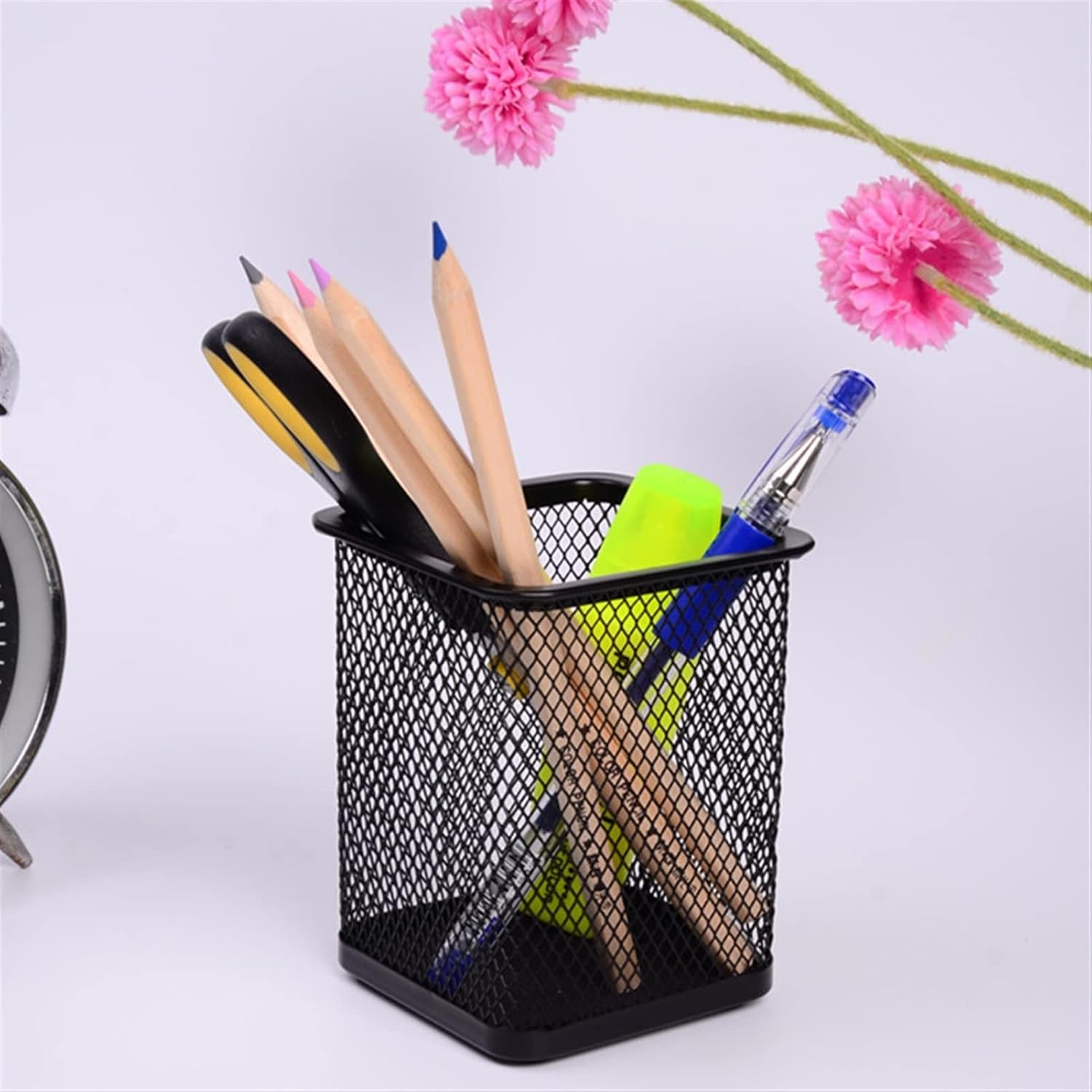 Storage pen holder Student stationery Desktop office storage box rack Metal