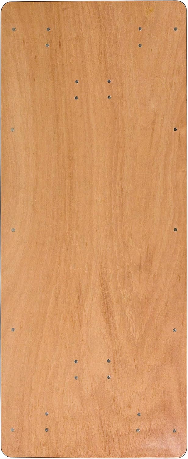 Flash Furniture Gael 6' Wood Folding Training and Event Table, Rectangular Folding Training Table with Smooth Clear Coated Finished Top, Natural